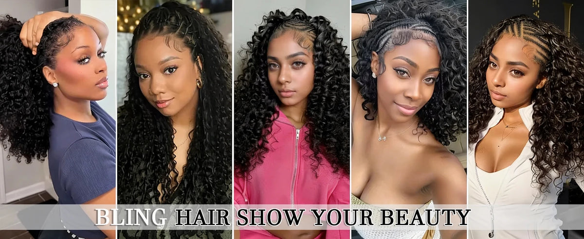 300g Burmese Kinky Curly Crochet Human Hair Knots Feather Extensions Invisible Knotless