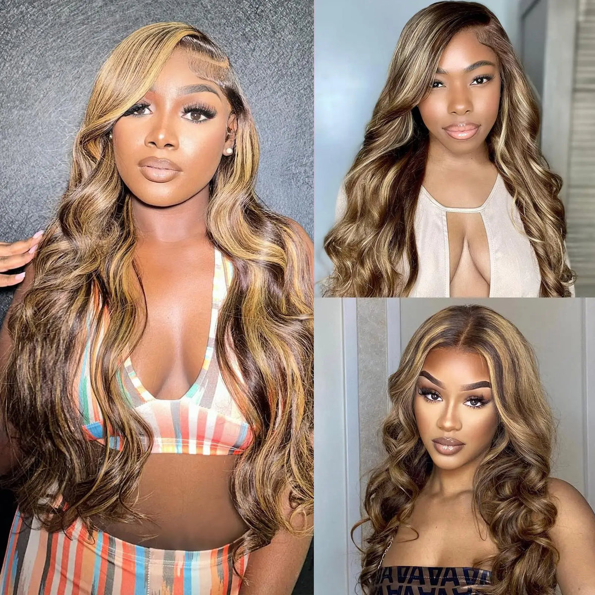Highlight Transparent 13×4 13×6 Blond Body Wave Human Hair Wigs Pre Plucked