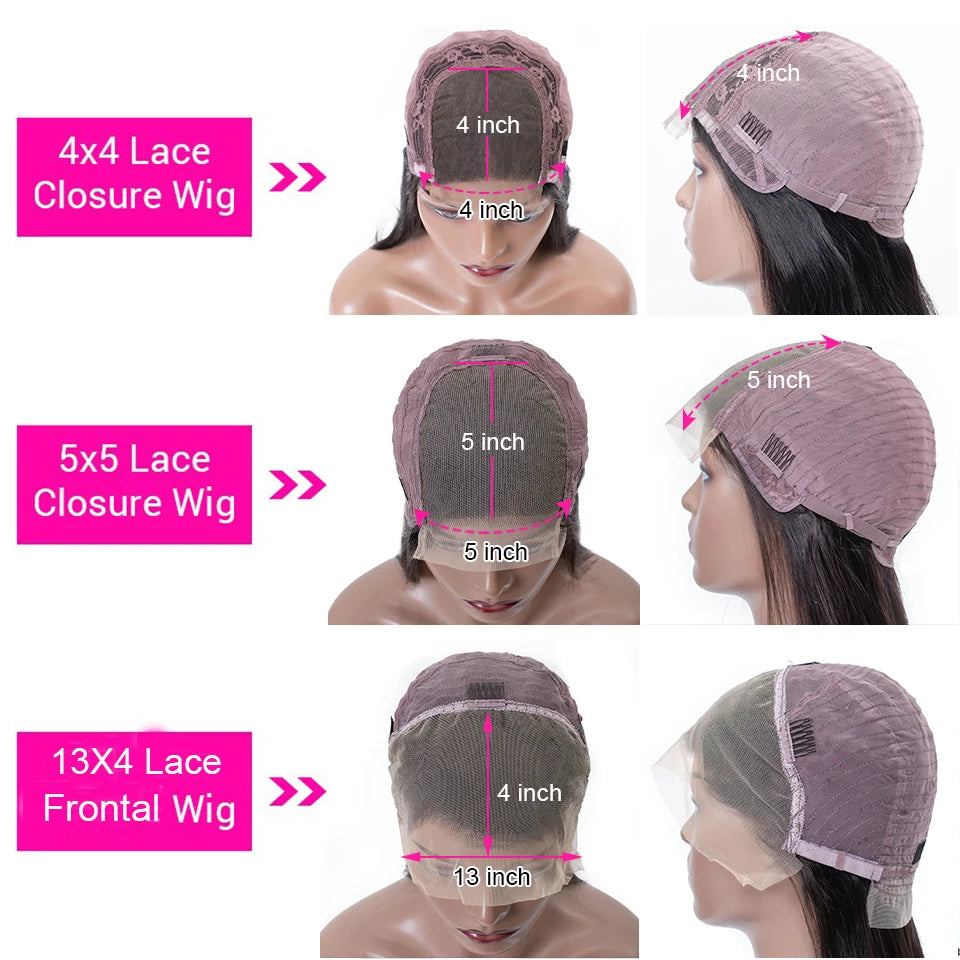 13x4 Kinky Curly Lace Front Human Hair Wigs Brazilian HD Deep Wave