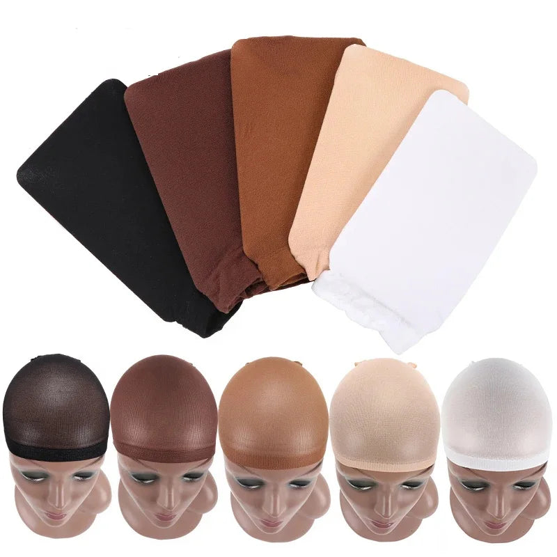 Top Stocking Wig Cap Hair Net Weave Nets Black Brown Stretch Mesh