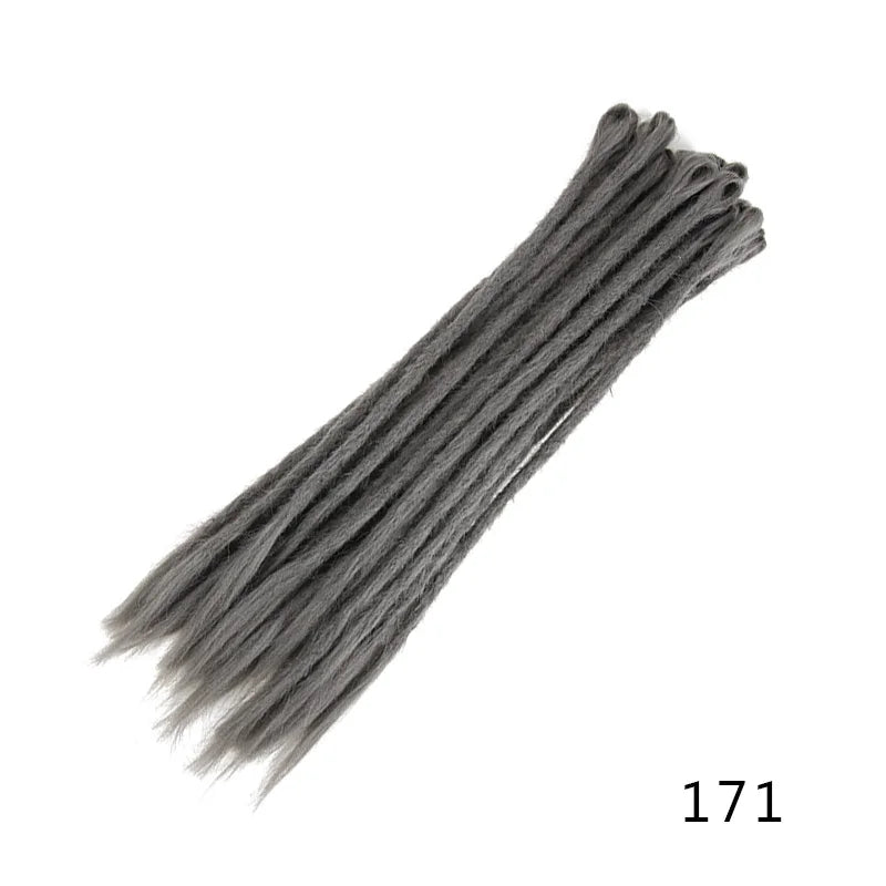 Synthetic 100% Handmade Dreadlocks Extensions Faux Locs Crochet Braid Hair Hip-Hop Style 20 Inch 10 Strands/Pack Blue
