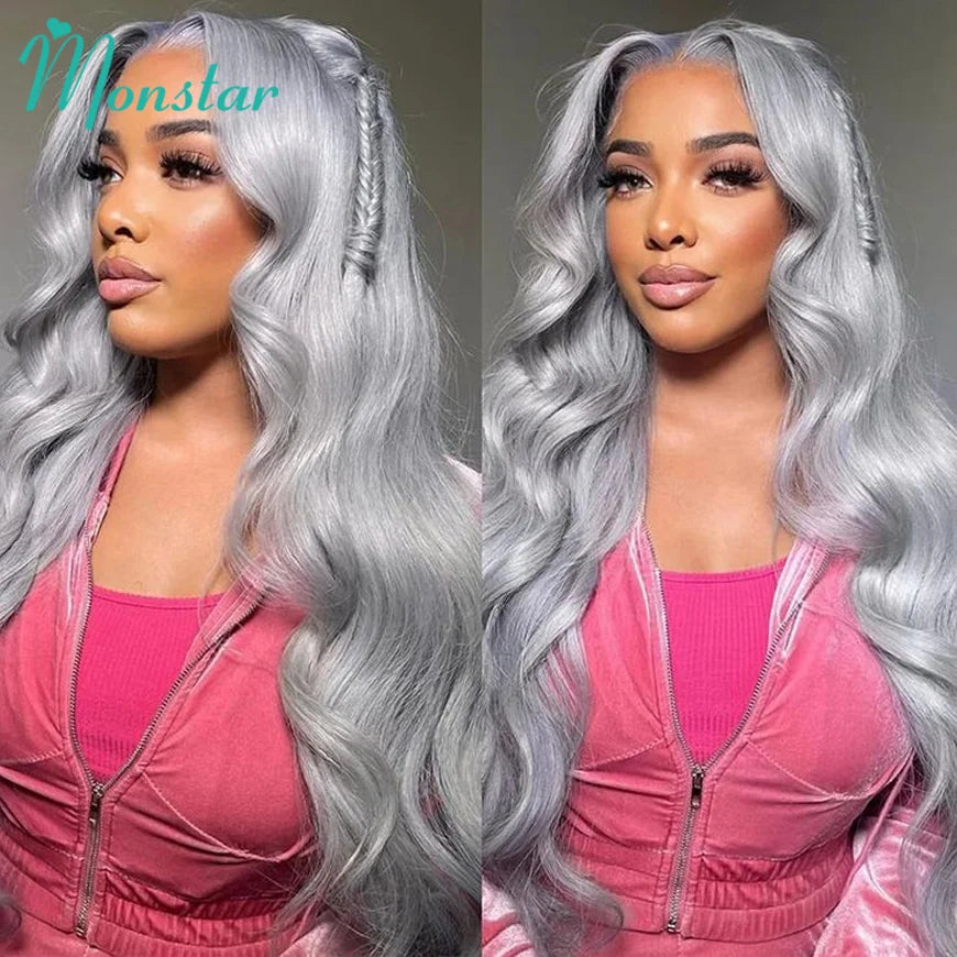 Grey Lace Fronts Wigs Human Hair 613 HD Frontal, 13x6 Vietnamese Raw