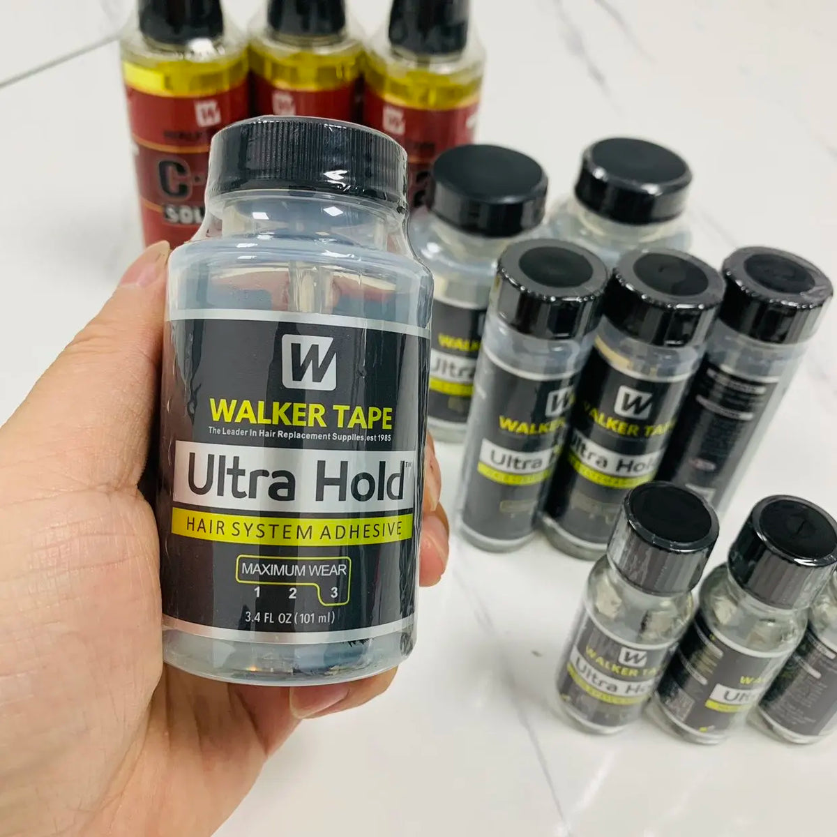 Wholesale Ultra Hold Lace Wig Glue Waterproof Transparent Lace Adhesive for Hair Replacement Brush-on Glue