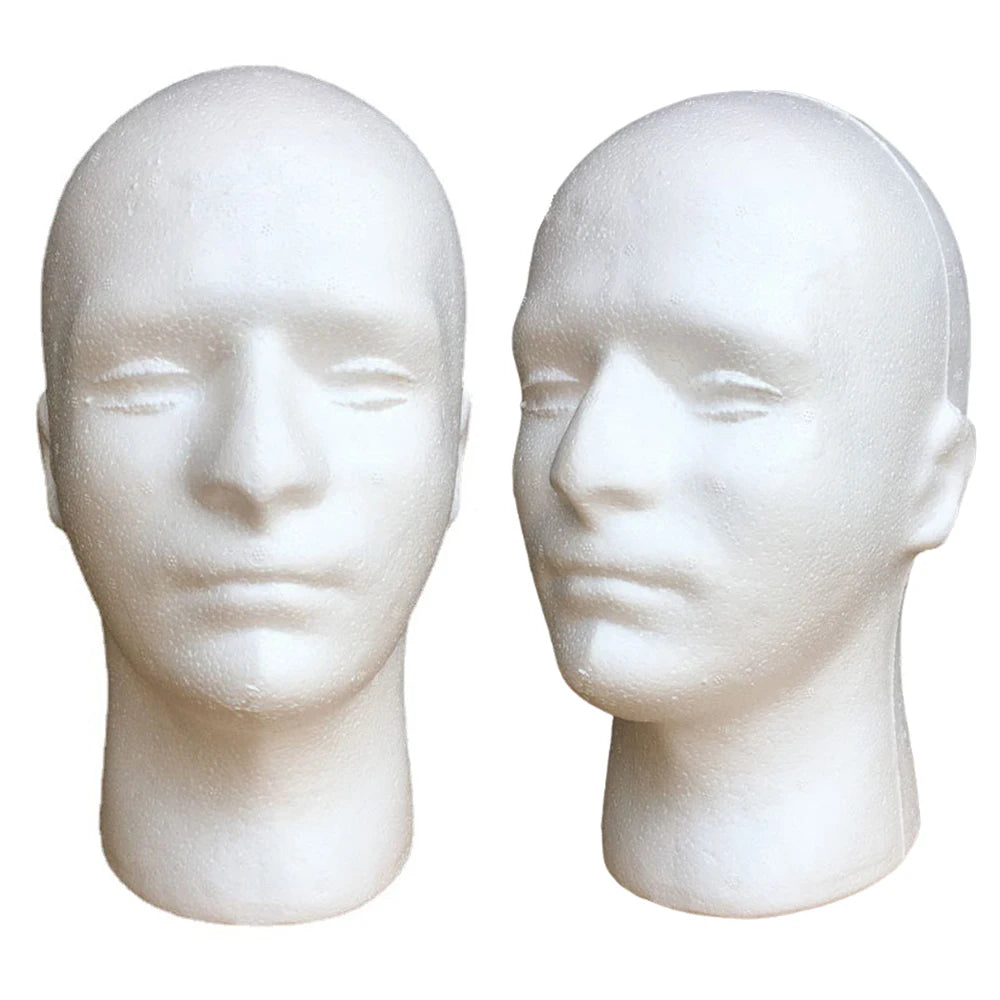 Lightweight Foam Mannequin Head Wig Display Stand Diy Painting Hat Scarf Salon