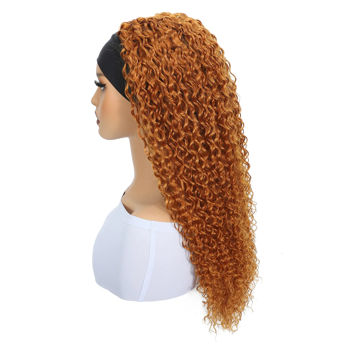 Synthetic Deep Curly Wigs Headband Wig Female Black/613/27/99J Blonde Wig Women Headband Wigs