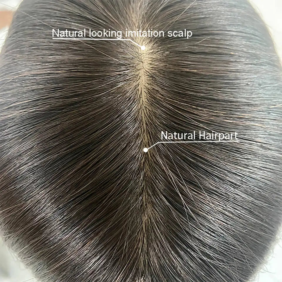 Silk Base Straight Hair Toppers Natural Looking Remy Human Topper Clips Breathable