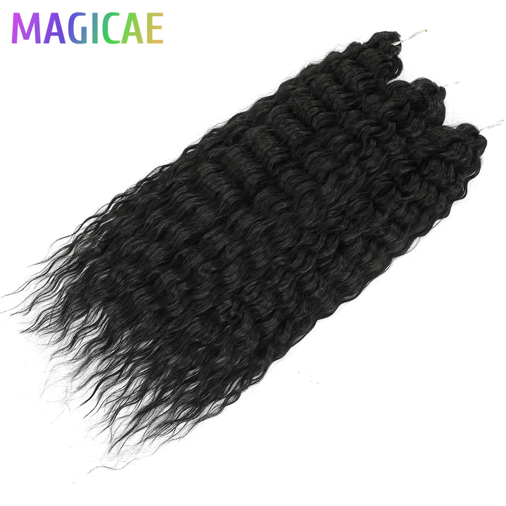 22Inches 300Grams Ariel Deep Water Twist Braids Crochet Protein Hair Orange Blond