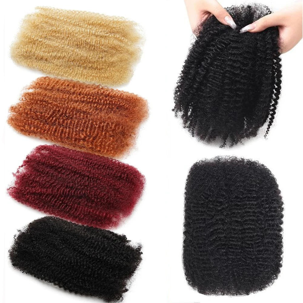 Afro Kinkys Bulk Human Hair Dreadlock Extensions Loc Repair Braiding Twist Tight
