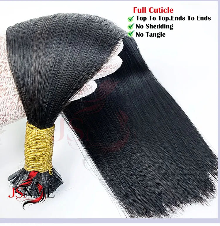 Flat Tip Hair Extensions Keratin Natural Human Hair Extension Brown Blonde 1g/Strand For Salon