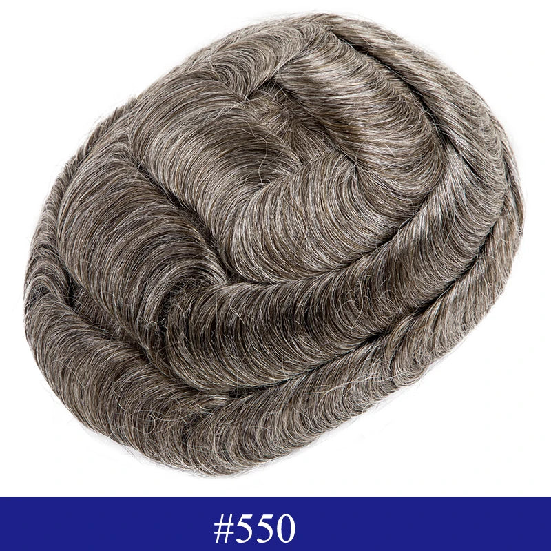 Swiss Lace Toupee Ultra Delicate AIR-Lace Male Hair Prosthesis Breathable 90 Density Hair Toupee Men Full Lace Men's Wig