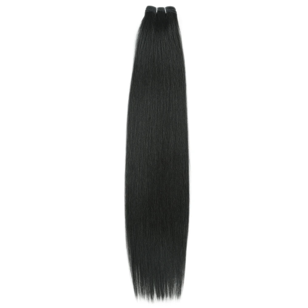 Bone Straight Synthetic Hair Bundles Ombre Blonde Weft Super Long Weave Extensions