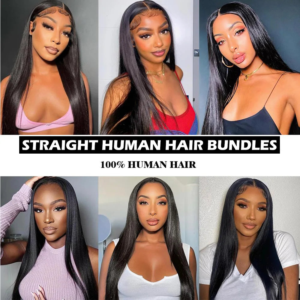 Bone Straight Brazilian Human Hair Bundles — 100% Raw Virgin Hair
