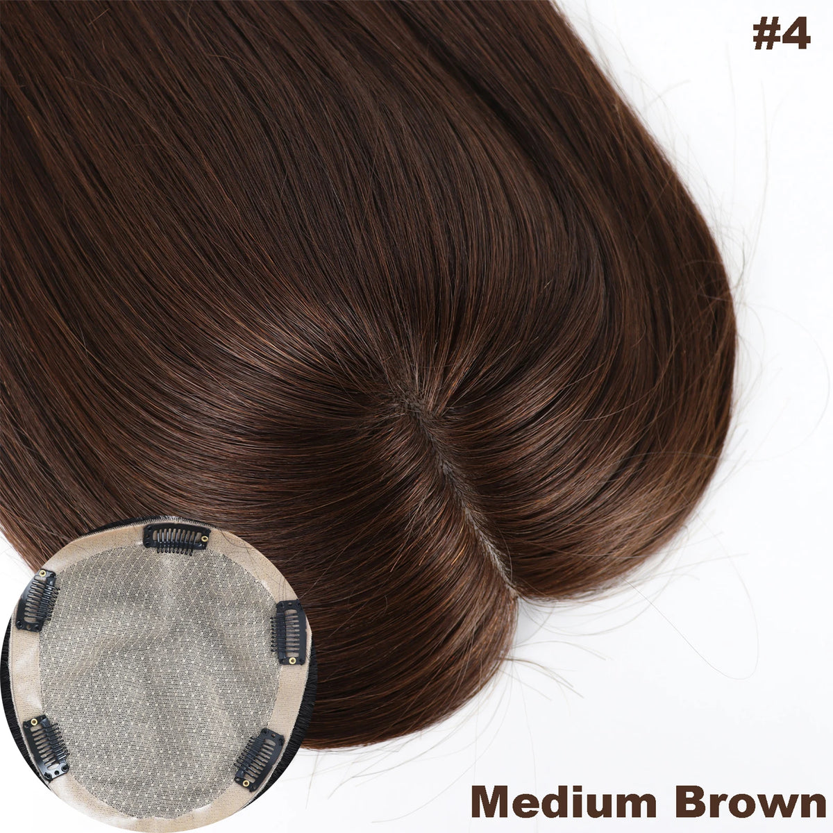 Full Hand Tied Topper Bangs Real Remy Human Hair 12x14cm Silk Top