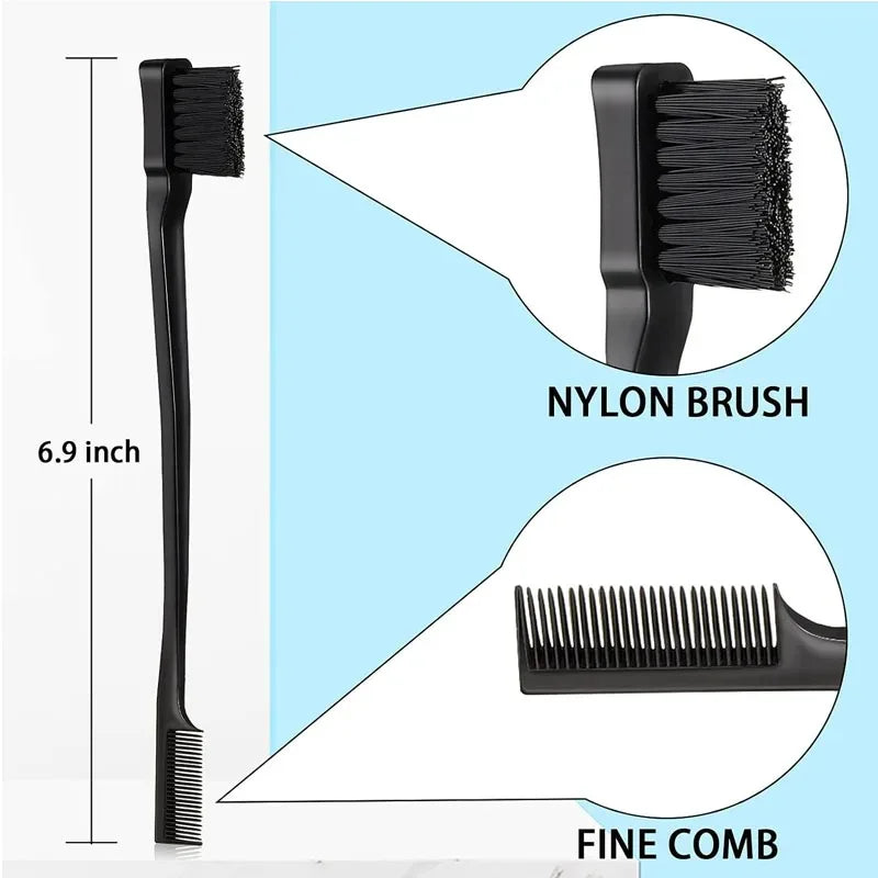 3-Piece Hair Styling Comb Set Triple Tear Brush Mouse Tail Edge Salon