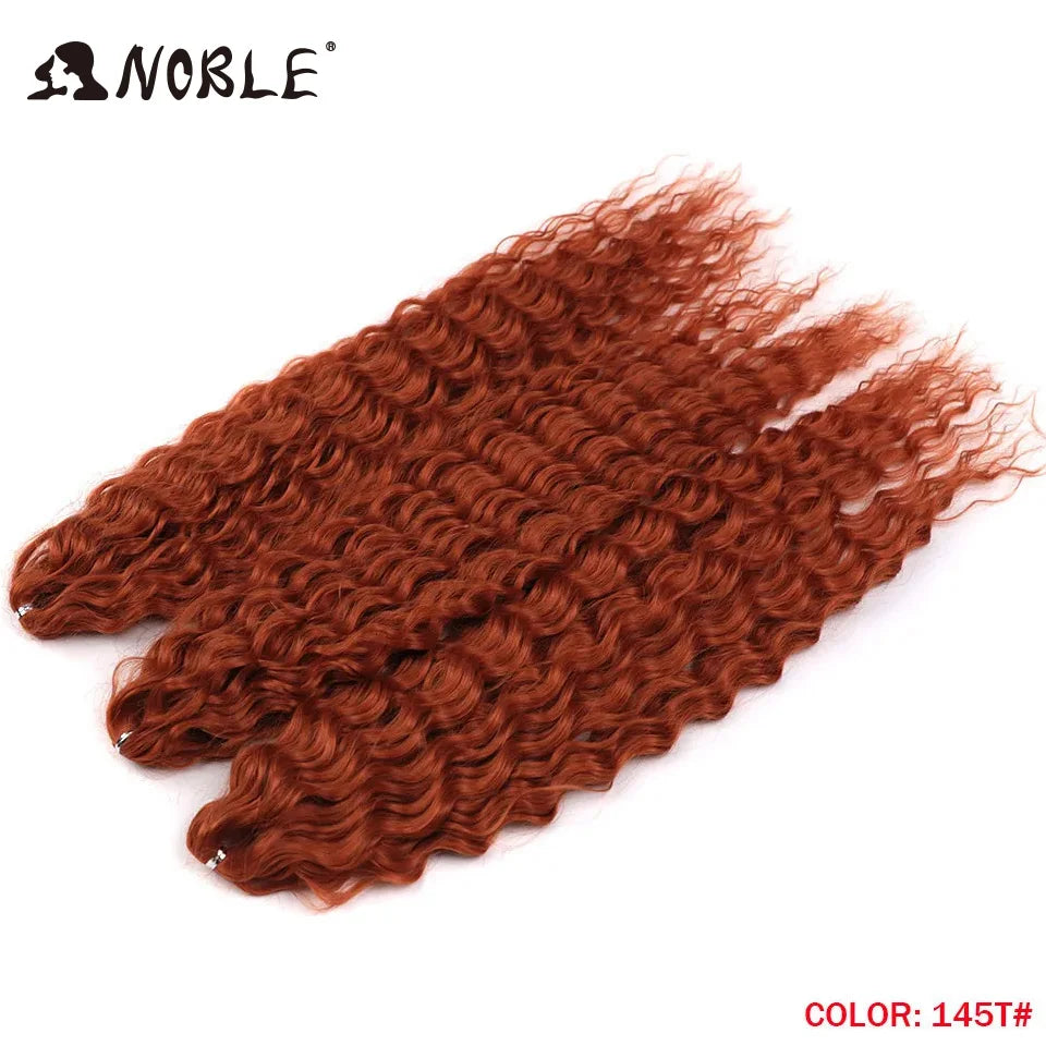 Synthetic Twist Crochet Curly Hair Water Wave Braid Ombre Blonde Brown Deep