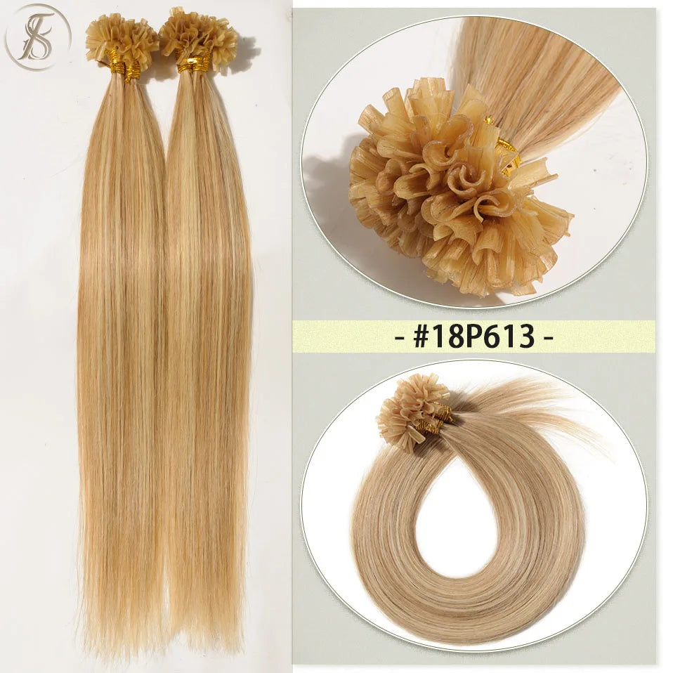 U Tip Hair Extensions 50g Microlink Keratin Fusion Human Capsule Pre Bonded