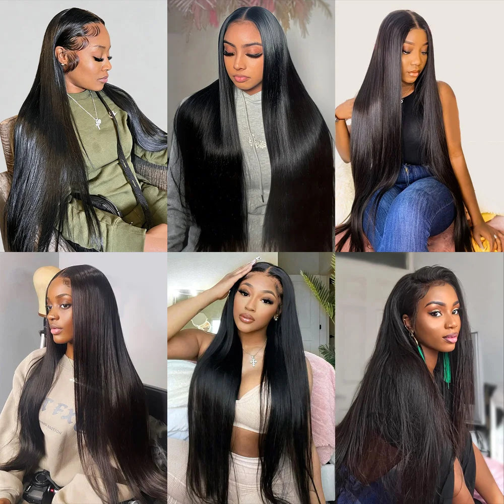 100% Human Hair Bundles Weaves Straight Extensions /Pack Brazilian Deals Raw Fast