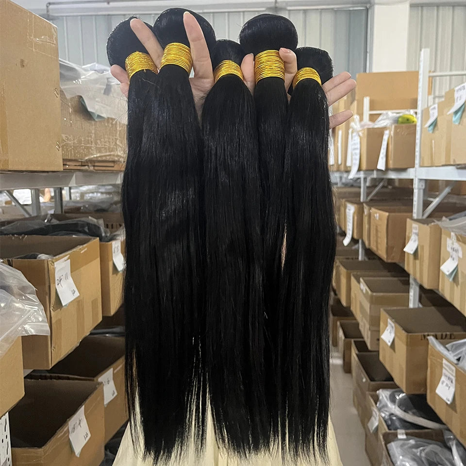 Bone Straight Bundles Human Hair 12A Unprocessed Virgin Raw Vietnamese Double Weft