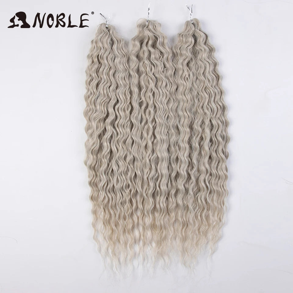 Synthetic Twist Crochet Curly Hair Water Wave Braid Ombre Blonde Brown Deep