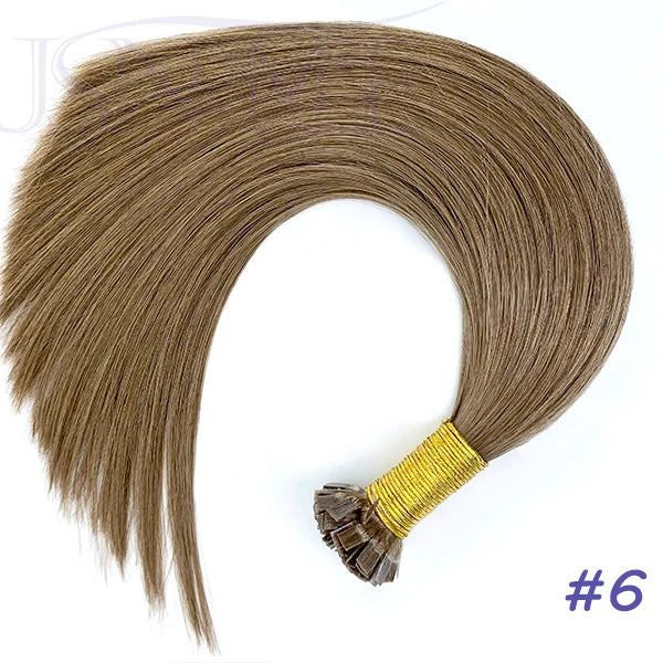 Flat Tip Hair Extensions Keratin Natural Human Hair Extension Brown Blonde 1g/Strand For Salon