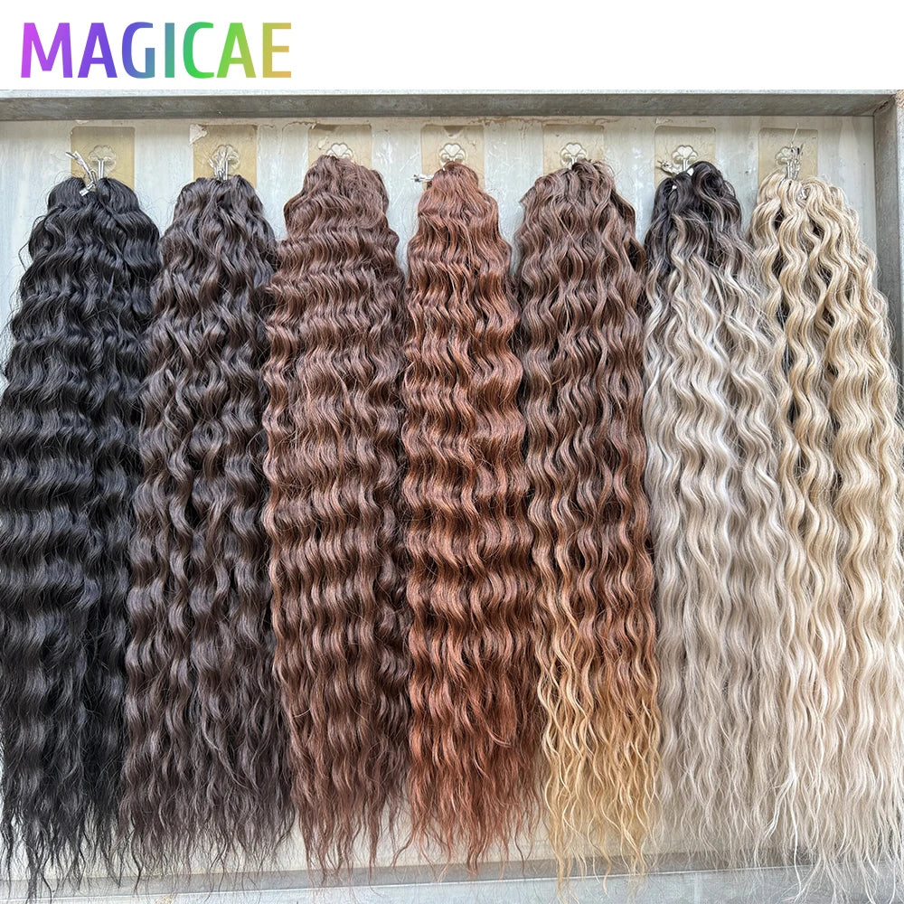 22Inches 300Grams Ariel Deep Water Twist Braids Crochet Protein Hair Orange Blond