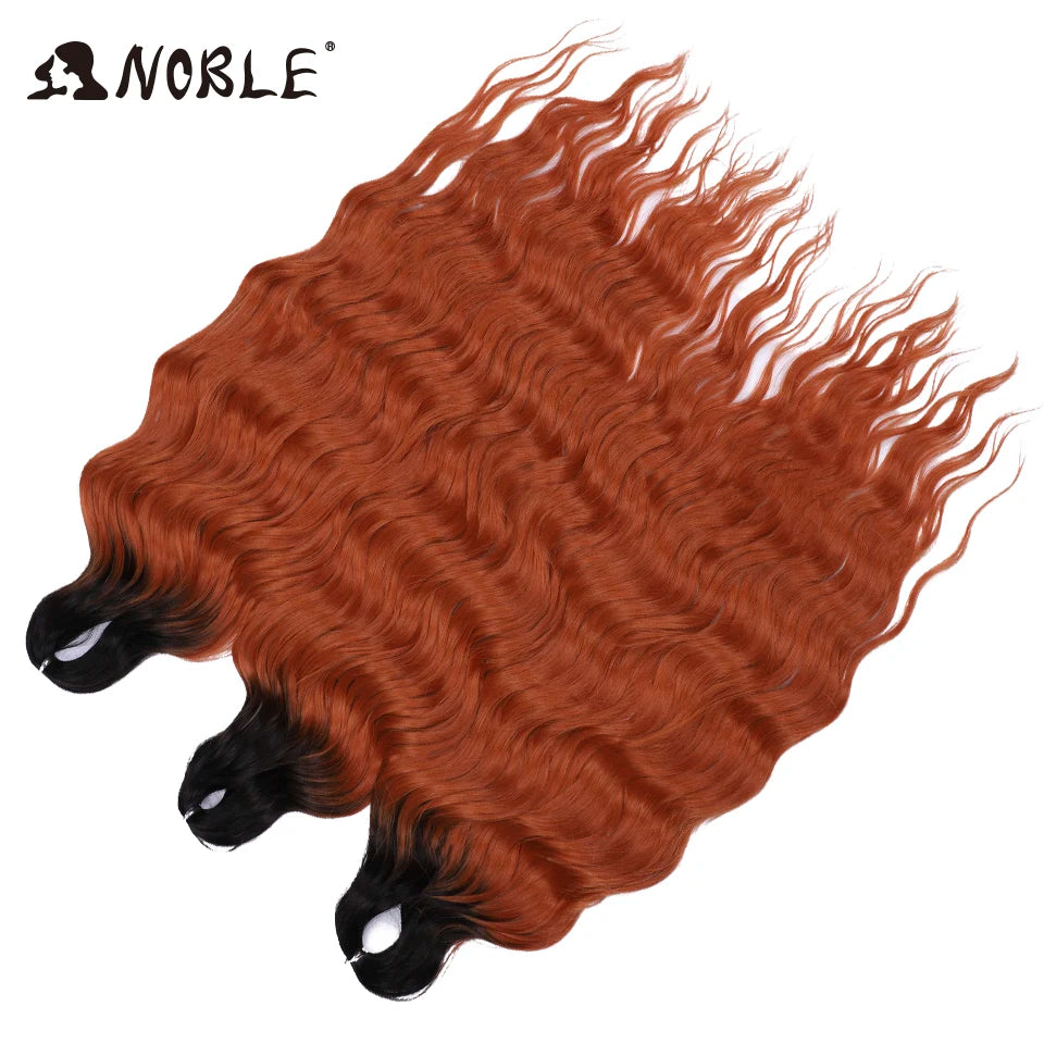 Synthetic Loose Deep Wave 24" Braiding Hair Extensions Water Braid Ombre Blonde