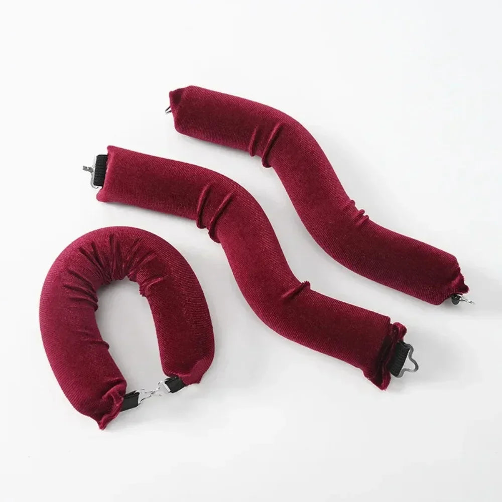 Heatless Hair Curler Curling Rod Headband No Heat Rollers Satin Lazy Curls