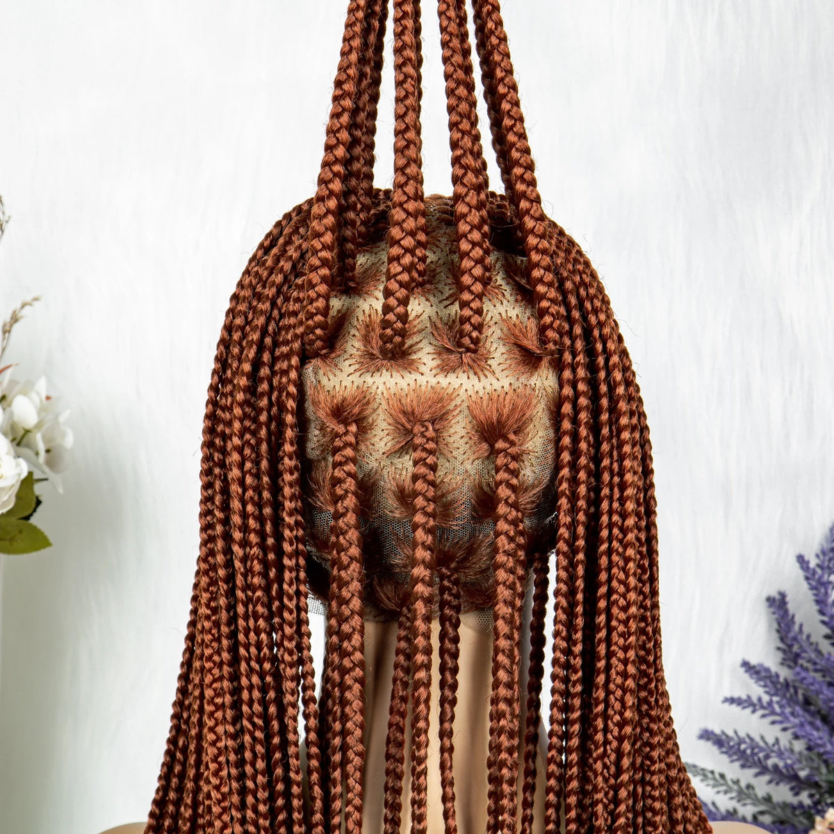 Synthetic Transparent HD Full Lace Braided Wigs Crochet Braid Braiding Hair Knotless