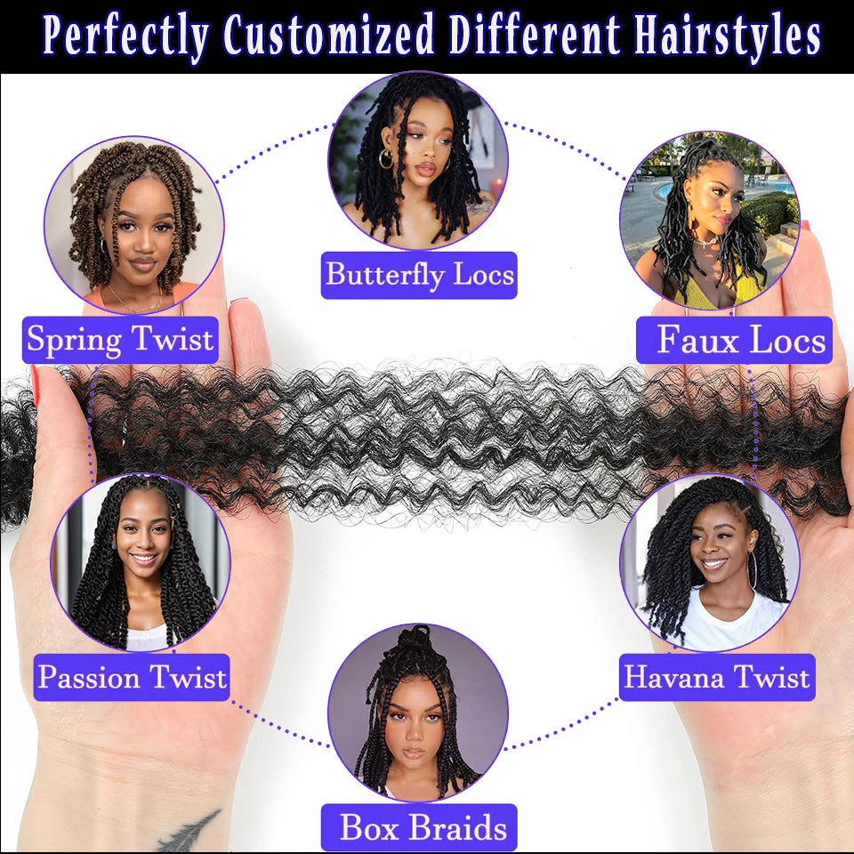 1-8 Packs Afro Twist Springy Marley Braiding Hair Pre-separated Kinkys Bulk Locs