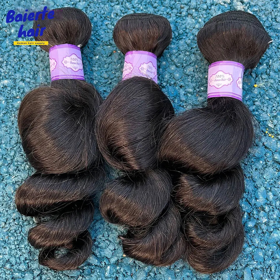 Loose Wave Bundle Human Hair Weave Unprocessed Virgin Wavy Weft Big Spiral