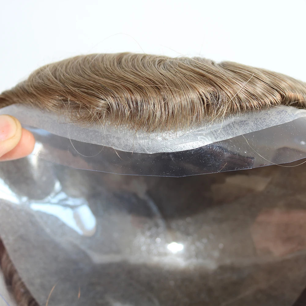 Super Natural Hairline 80Density 0.02mm Ultra Thin Skin Undetectable Vloop Toupee 1b20