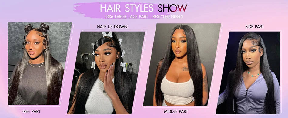 Wear Go Glueless Human Hair Wigs Pre Plucked Brazilian Straight, 13x4 HD