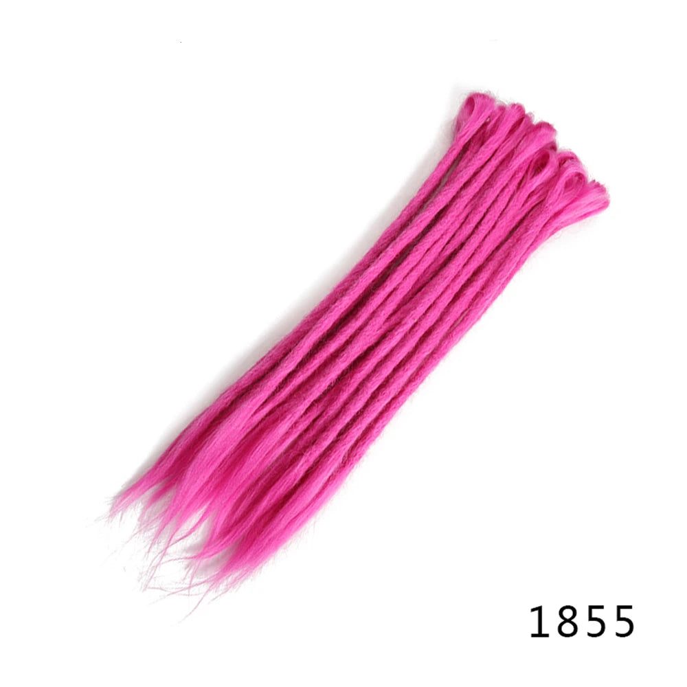 Synthetic 100% Handmade Dreadlocks Extensions Faux Locs Crochet Braid Hair Hip-Hop Style 20 Inch 10 Strands/Pack Blue