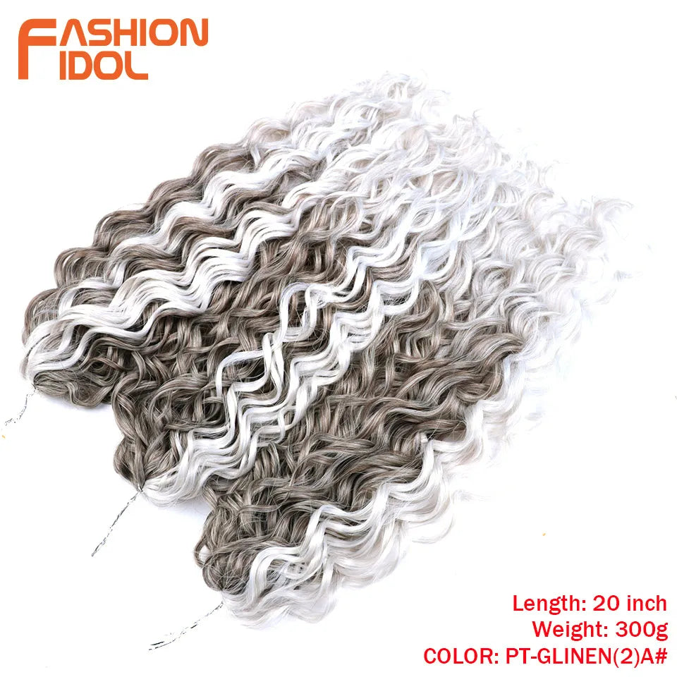 Deep Wavy Twist Synthetic Crochet Braiding Hair, High Temperature Fibre