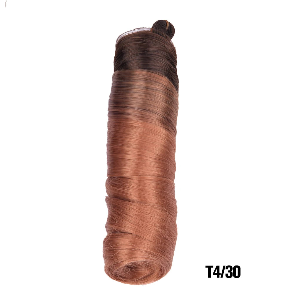 Pre Stretched French Curls Hair Spiral Braiding Synthetic Loose Wave Crochet Braids