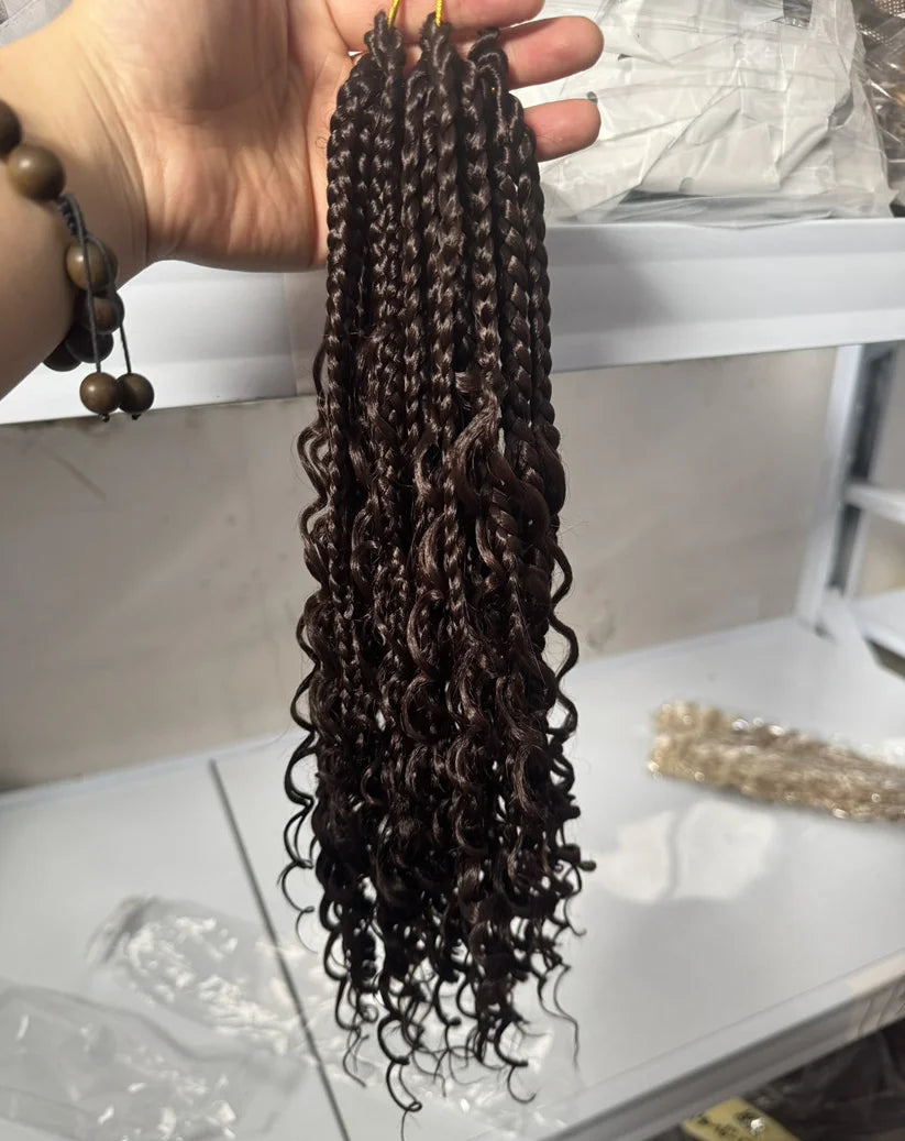 Synthetic Bohemian Curly Hair Strands, 10 Inch, 13 Strands, 1 Pack