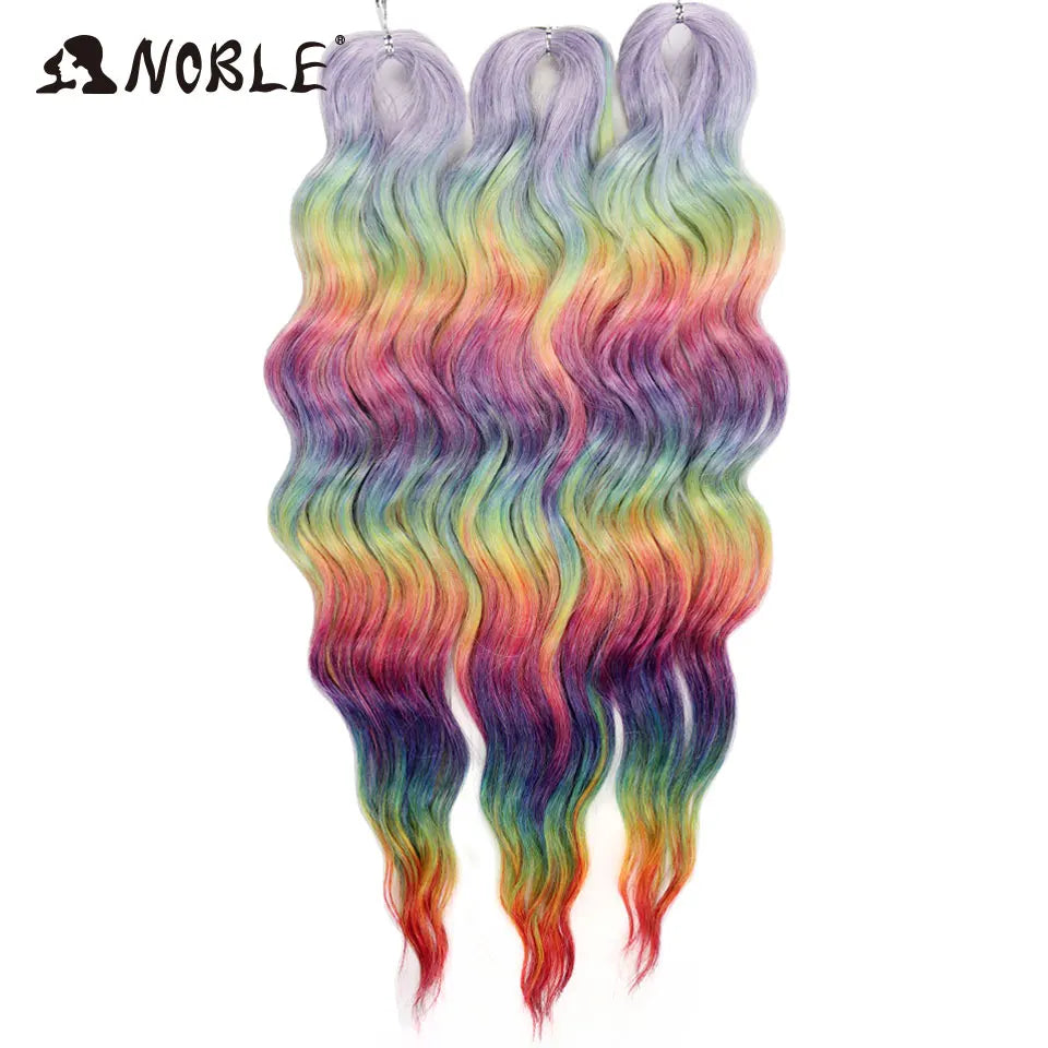 Synthetic Loose Deep Wave 24" Braiding Hair Extensions Water Braid Ombre Blonde