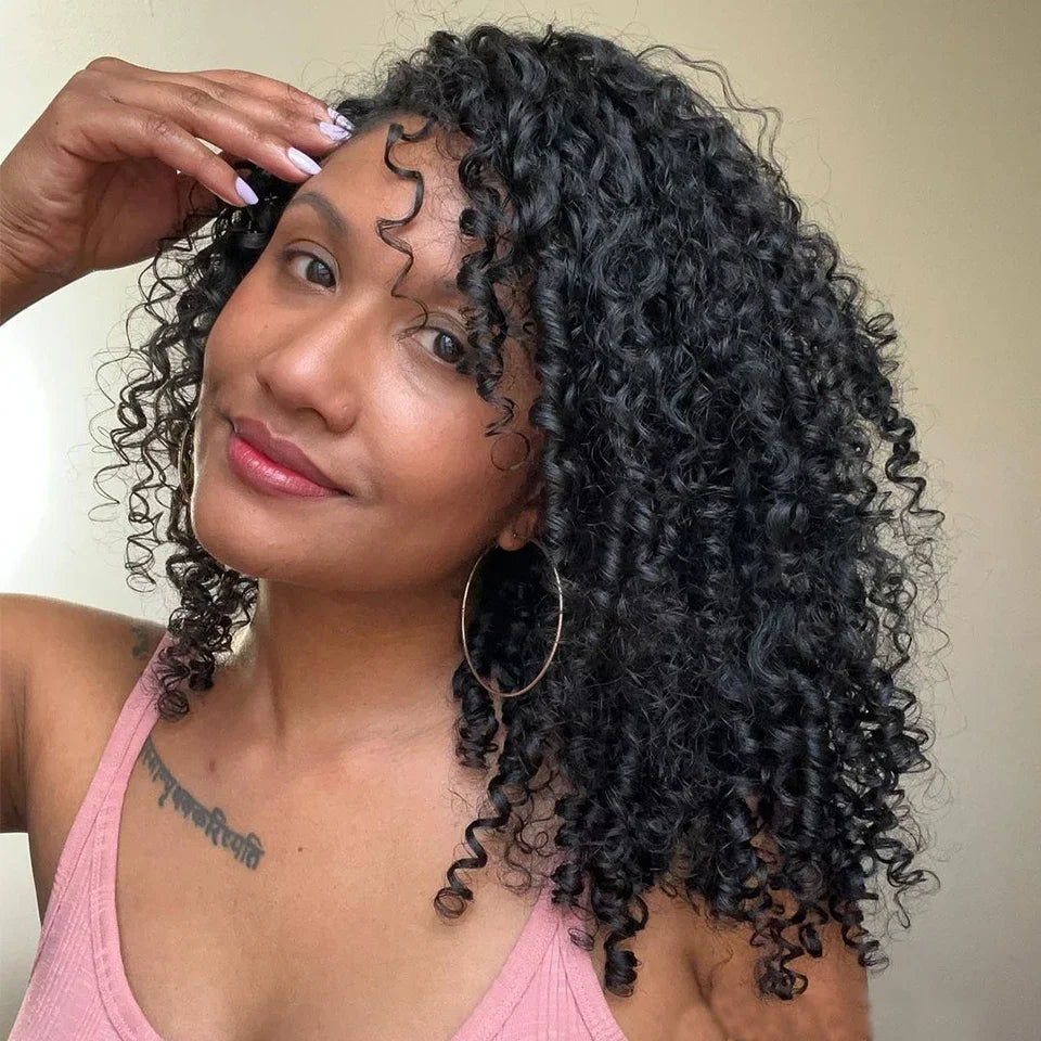 15A Pixie Curly Raw Human Hair Bundle Deals Burmese Curls Extensions Vietnamese