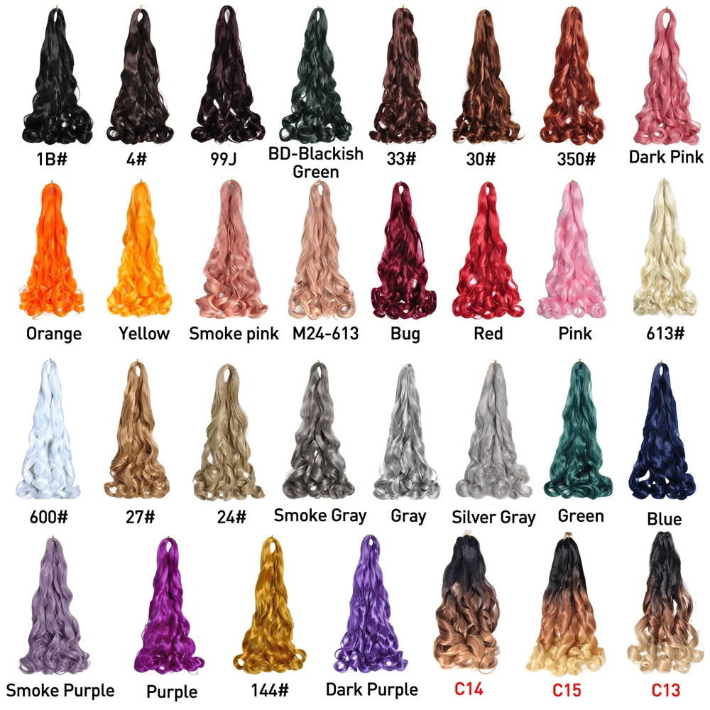 French Curls Braiding Hair Extensions Synthetic Spanish Curl Loose Wave Spiral Braids