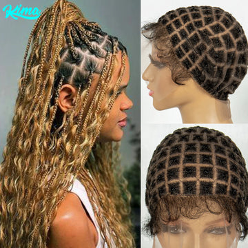 Braiding Wig Cap for Crochet Braids, Pre-Parted with Baby Hair, Goddess Braids