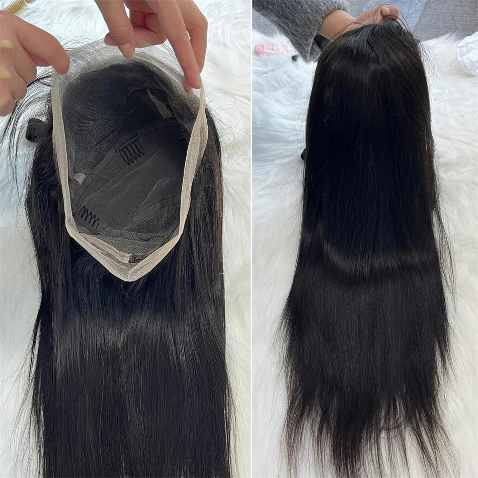 613 Blonde Straight Full Lace Human Hair Wig, Transparent Lace Frontal
