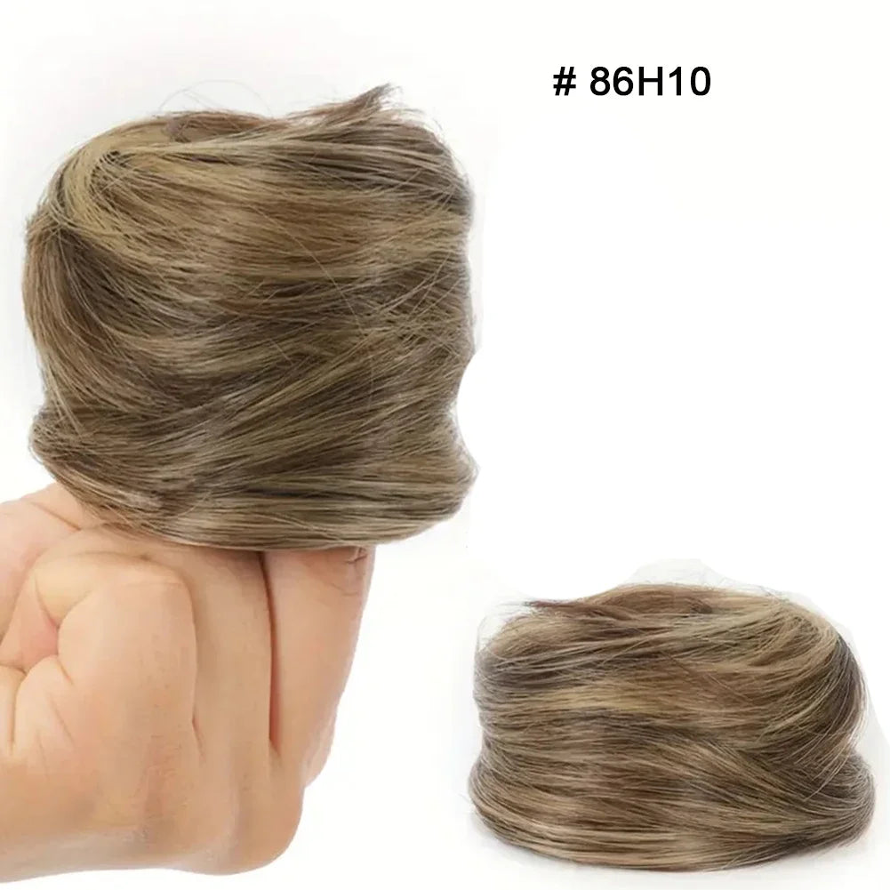 Human Hair Buns Ponytail Hairpiece Brazilian Pieces Bun Scrunchies Updos Donut Chignon