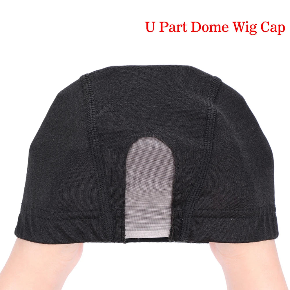 U Part Wig Cap Mono Lace Dome Making 3Cm Knit Band& 6Teeth