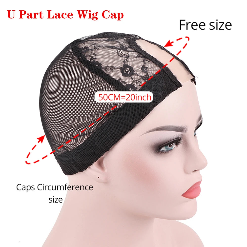 U Part Wig Cap Mono Lace Dome Making 3Cm Knit Band& 6Teeth
