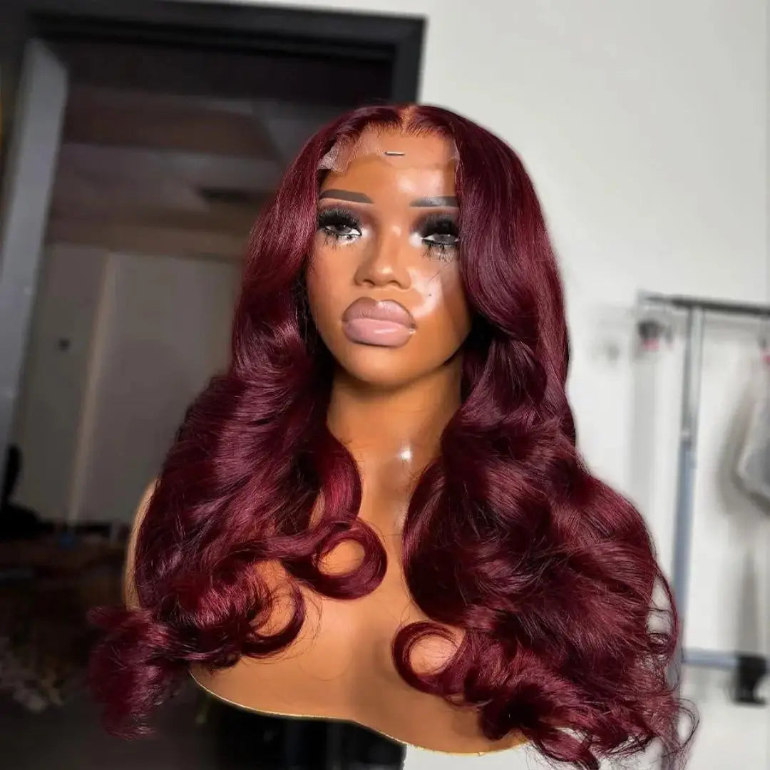 180% Density Brown Roots Ash Blonde Body Wave Lace Frontal Wig, 13x4, Ombre, Synthetic Blend
