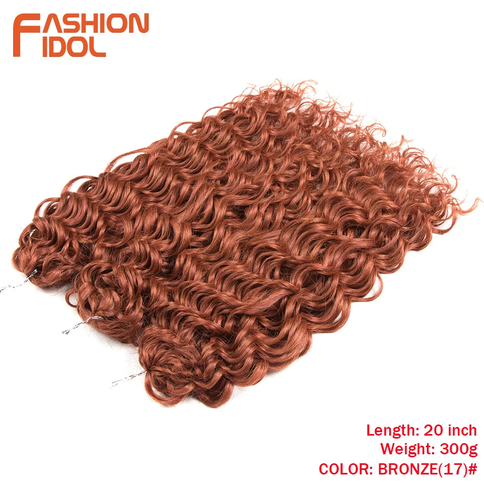 Deep Wavy Twist Synthetic Crochet Braiding Hair, High Temperature Fibre