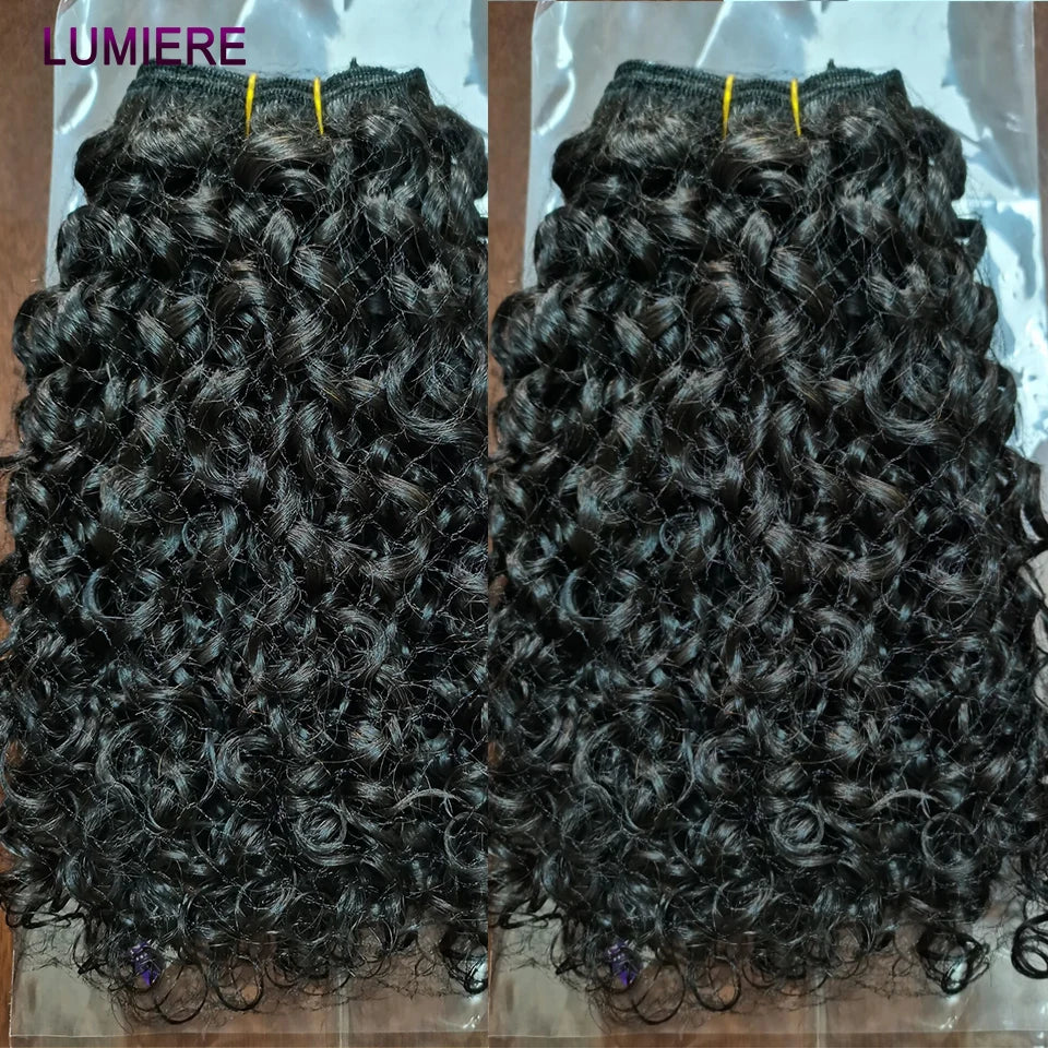 15A Pixie Curly Raw Human Hair Bundle Deals Burmese Curls Extensions Vietnamese