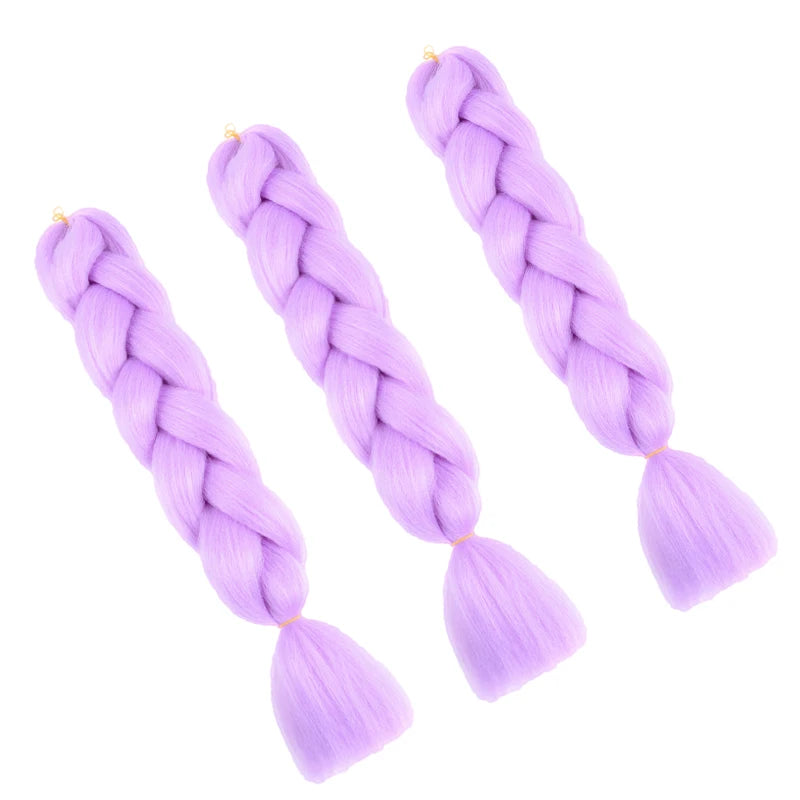 Rainbow Weaving Hair Extensions Synthetic Professional Large Color