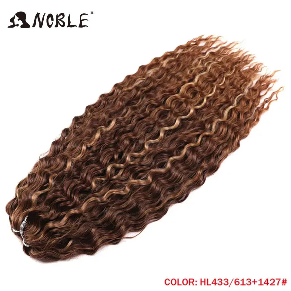 Synthetic Twist Crochet Curly Hair Water Wave Braid Ombre Blonde Brown Deep