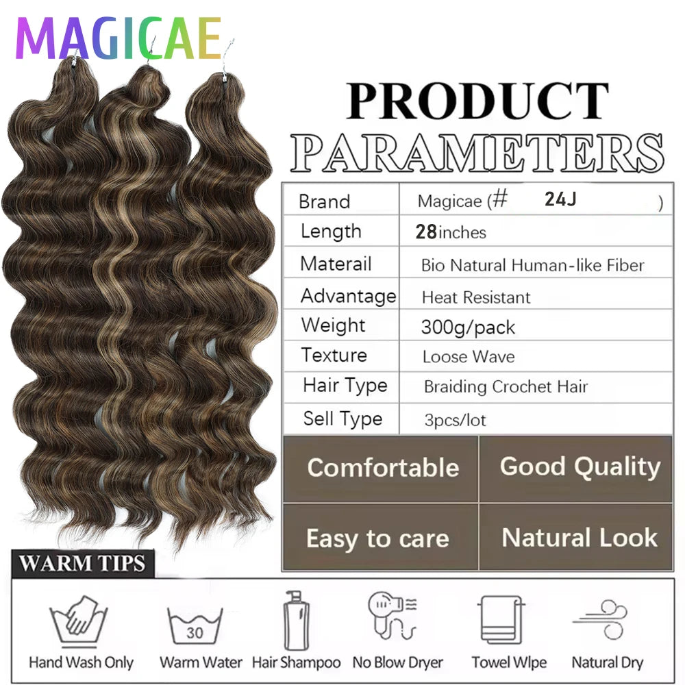 300G 26Inch Ombre Grey Crochet Braids Body Wave Light Brown Highlight Sp4/27/613